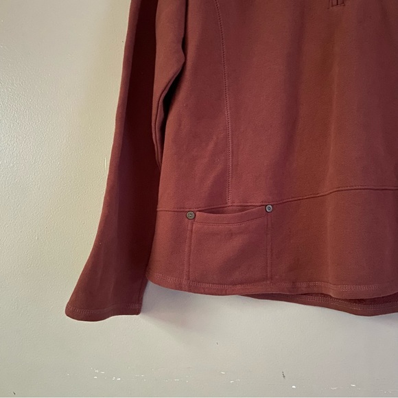WOOLRICH• womens new highland burnt orange quarter zip pullover size medium nwt - Picture 3 of 15